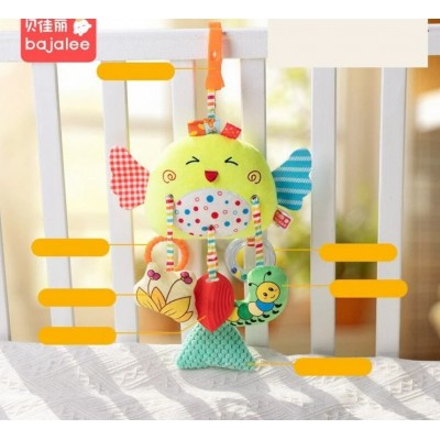 Погремушка C 75366, резиновые прорезыватели, прищепка для подвешивания, шелестящие элементы, пискавка. пакунок малюка