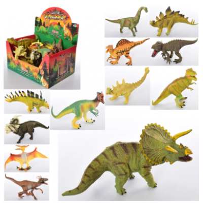 Динозавр игрушечный 12 шт. в дисплее KL18012. цена за 1 шт.