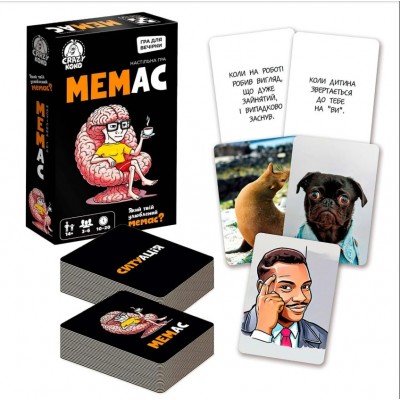 Гра настільна розважальна "Мемас" VT5903-12  "Vladi Toys", 100 карток