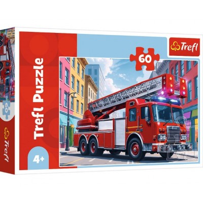 Пазлы 60 эл. Пожарная машина 17405, пакунок малюка