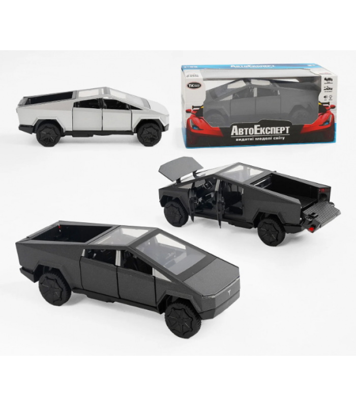 Машинка 68090 "Авто Эксперт" 2 вида, металлопластик, 1:32, звук, свет, инерция, открывающаяся дверь, пакунок малюка