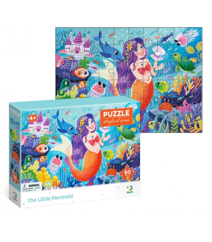 Пазл "Русалочка" 300712, "Dodo", 60 элементов, пазл 23×32 см, пакунок малюка