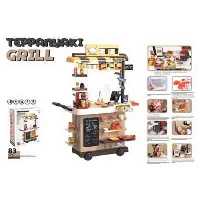 Магазин 889-285 (4) высота: 102 см, 83 элемента, звуки, подсветка, парогенератор, автоматическая подача воды, посуда, муляжи пищи, пакунок малюка