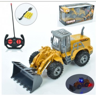 Стройтехника 251D-255В-11 на р/у, аккумулятор, 1:20, подвижные детали, резиновые колеса, USB зарядное, свет, коробка, пакунок малюка