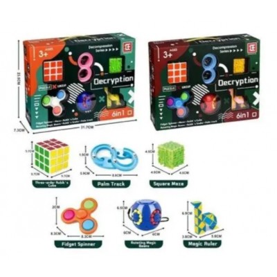 Логическая игра F 401 в ассортименте 2 вида, 6 в 1, в коробке, пакунок малюка