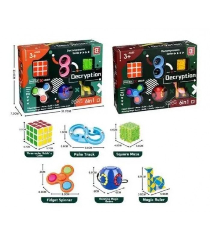 Логическая игра F 401 в ассортименте 2 вида, 6 в 1, в коробке, пакунок малюка