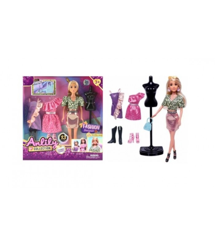 Кукла 616908 кукла с нарядами, 29см, платье, манекен, обувь, аксессуары, корр., 30-32-5см