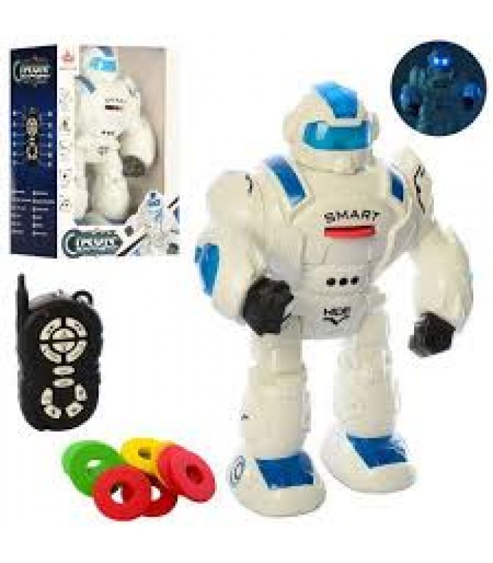 Робот на радиоуправлении с эффектами, стреляет дисками, 27115, для детей от 3 лет, Пакунок малюка