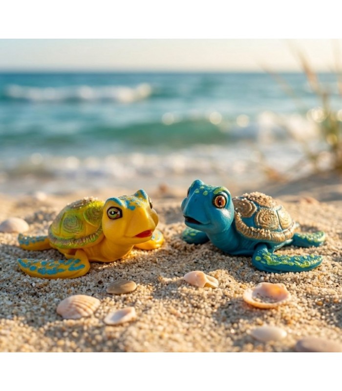 Подвижная игрушка Черепашка морская маленькая , 3D печать безопасным органическим пластиком,  пакунок малюка