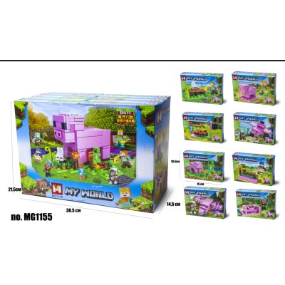 Конструктор Minecraft MG1155 8 Видов, пакунок малюка