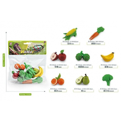 Овощи и фрукты YJ 844 D 8 фигурок, пакунок малюка