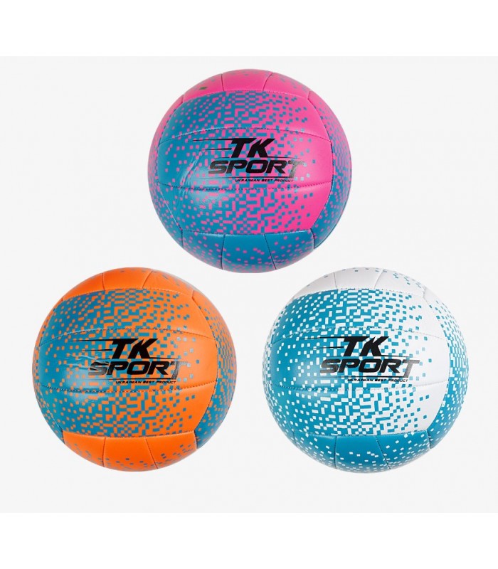 Мяч волейбольный C 70348, "TK Sport", 3 вида, мягкий PVC, вес 280-300 граммов, размер №5, пакунок малюка