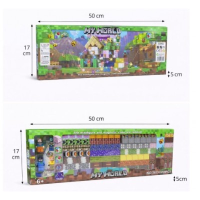 Магнитный конструктор майнкрафт 3611, пакунок малюка