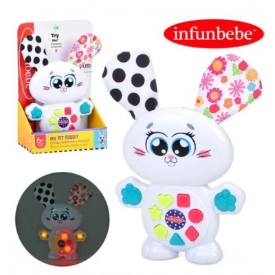 Игра LS5121, зайчик, 18см, музыка, свет, 2 режима громкости, шелестит, пакунок малюка