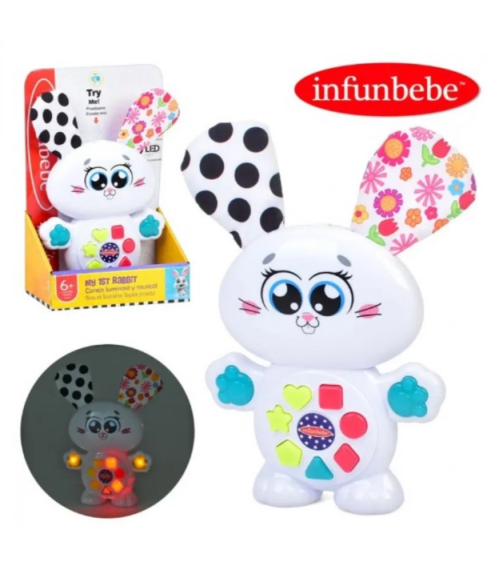 Игра LS5121, зайчик, 18см, музыка, свет, 2 режима громкости, шелестит, пакунок малюка