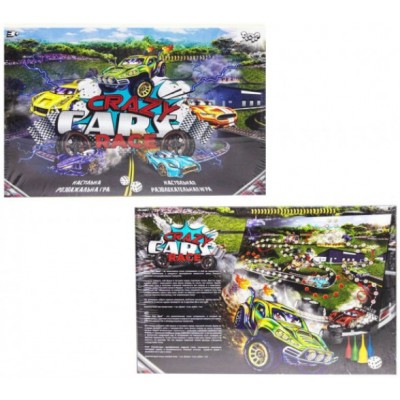 Настольная игра-ходилка Crazy cars rase, DTG94R, для детей от 3 лет, Пакунок малюка