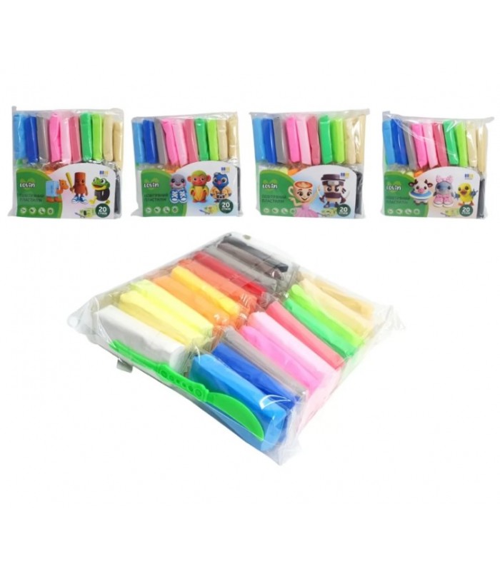 Набор для лепки с воздушным пластилином 20 стиков, TM LOVIN'DO 7000232, пакунок малюка