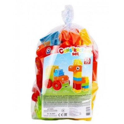 Детский блочный конструктор 50 деталей ТехноК 6818