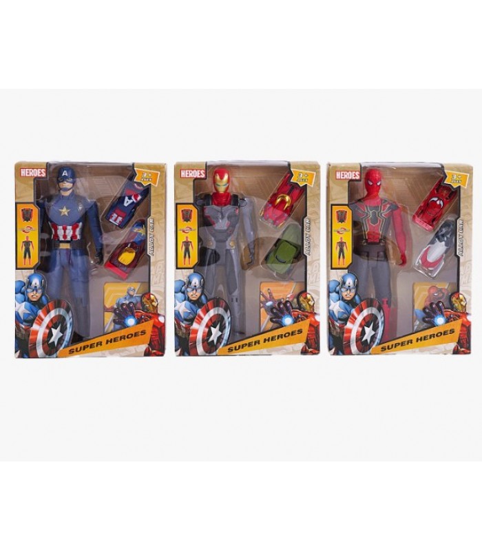 Герои 118 F, 3 вида,  высота 24 см, машинки, пакунок малюка