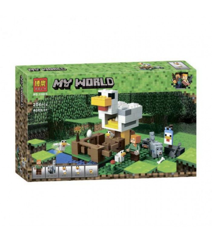 Конструктор Bela Minecraft "Курятник", совместимый, 10809