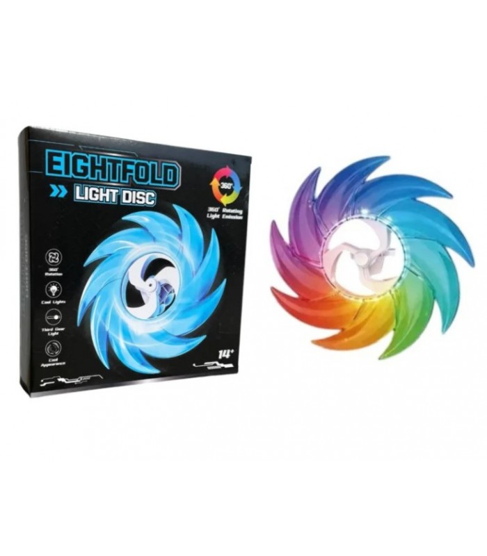 Световой летающий диск Eightfold Light Disc 360° 666-2, пакунок малюка