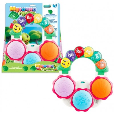 Музыкальная гусеница 57839 "WToys", подсветка, 6 песен, 5 сказок, цифры, пианино, в коробке, пакунок малюка