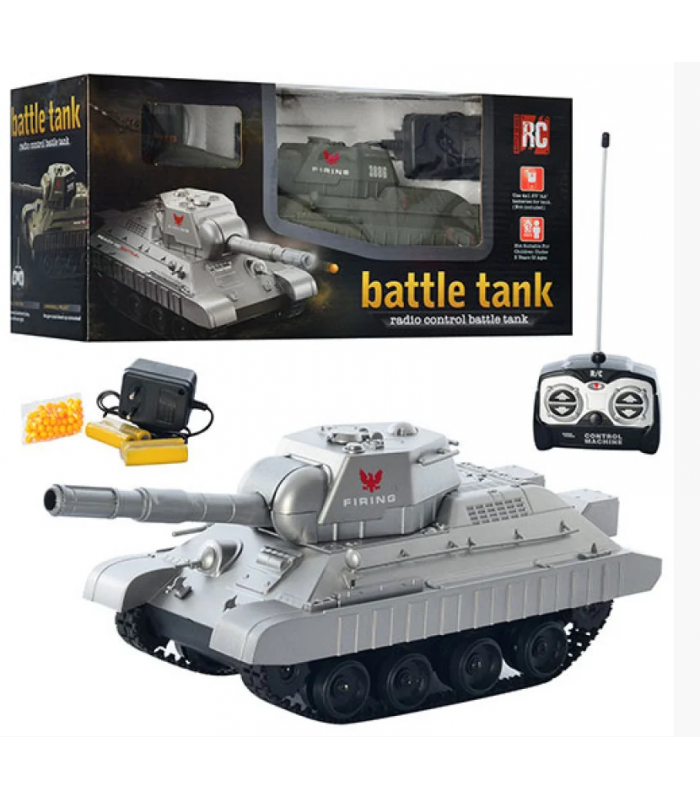 Танк на радиоуправлении, стреляет пульками, с аккумулятором, 3886 A