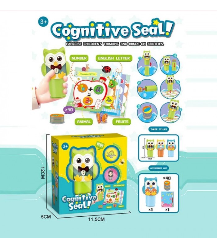 Штамповщик наклейок 363-A, "Сова", миниальбом, наклейки, пакунок малюка