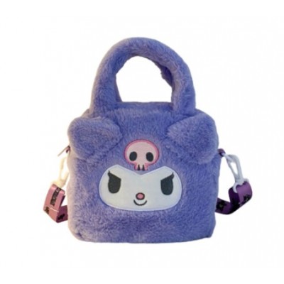 Детская мягкая сумка Kuromi игрушечная сумка плюшевая детская сумка через плечо, фиолетовая