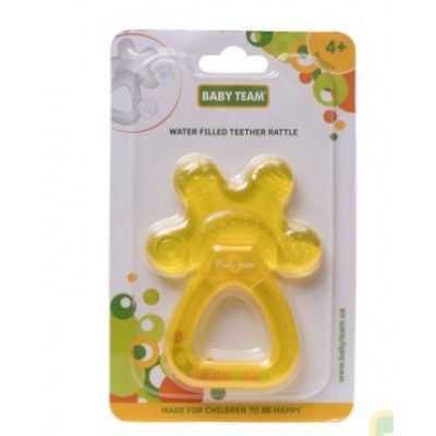 Прорезыватель-погремушка с водой Baby team, 4+, арт. 4036, пакунок малюка