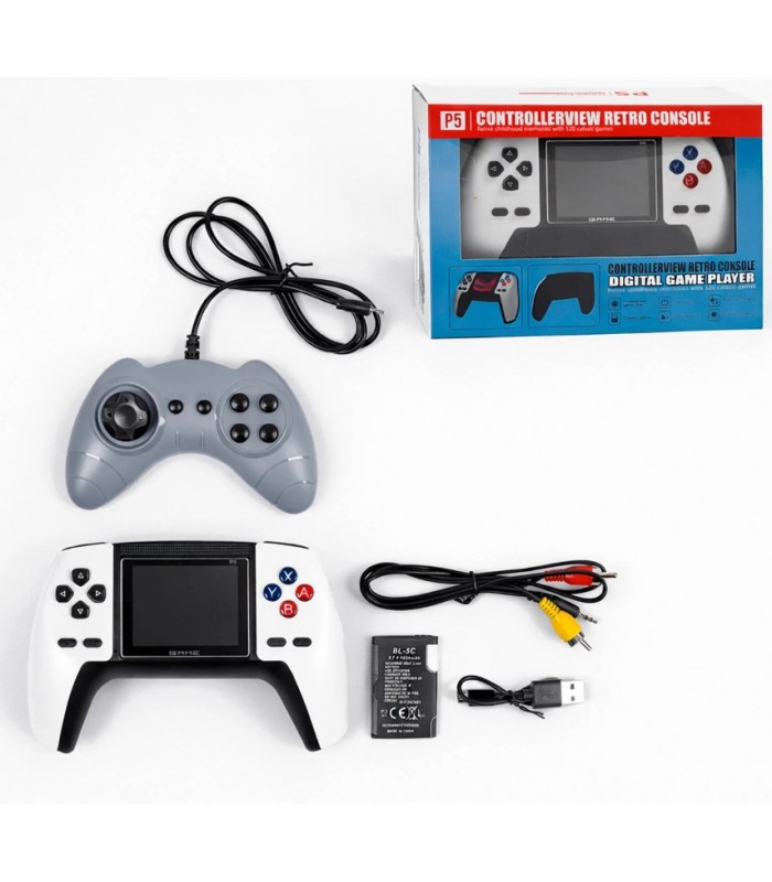 Игровая консоль C 77278, 2 цвета, 520 игр, цветная анимация, дополнительный джойстик, можно подключить к телевизору, пакунок малюка