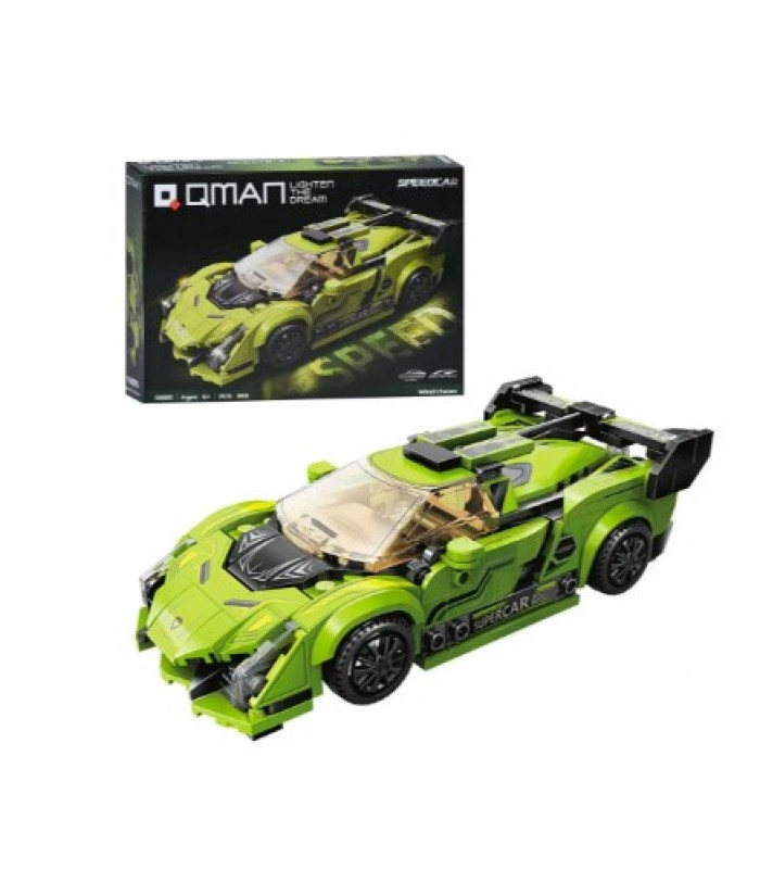 Конструктор Qman 91005 гонка, машина, 348 дет., кор., 35-25-6,5см, пакунок малюка