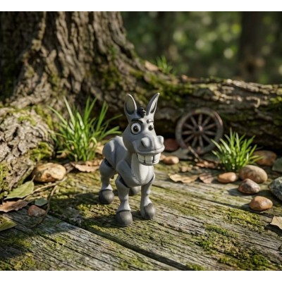 Подвижная игрушка Ослик , 3D печать безопасным органическим пластиком,  пакунок малюка