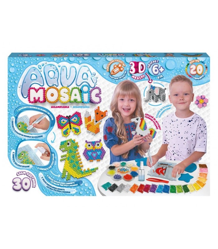 Набор для творчества Aqua Mosaic Аквамозаика, AM-01-01, для детей от 6 лет, Пакунок малюка