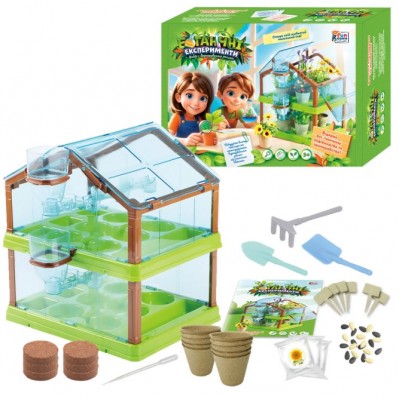 Ботанические эксперименты 18415, "4FUN Game Club", грунт, теплица, семена, инструменты, пакунок малюка