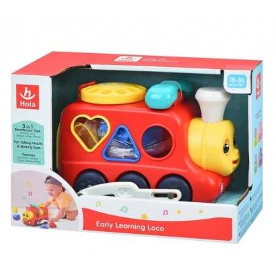Подвижный паровозик HE9981 с 6 фигурами и игрушечным телефоном