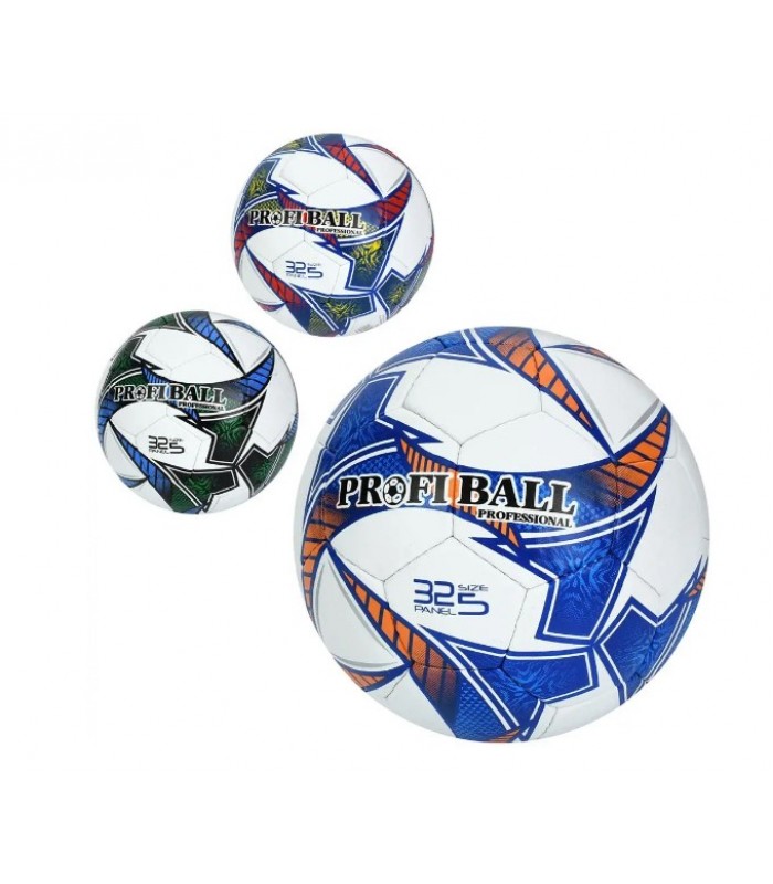 Мяч футбольный 2500-305 размер 5, ПУ1, ручная работа, 32 панели, 410-430г, 3 цвета, пакунок малюка