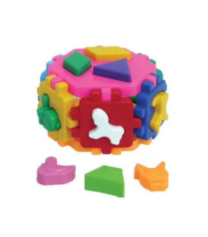 Куб-сортер развивающий Умный малыш, пластиковый, ТехноК 1998, для детей от 1 года, Пакунок малюка