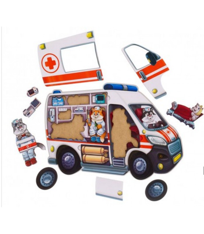 Пазл-сортер "Скорая помощь" ПСФ020, пакунок малюка, для детей от 2 лет