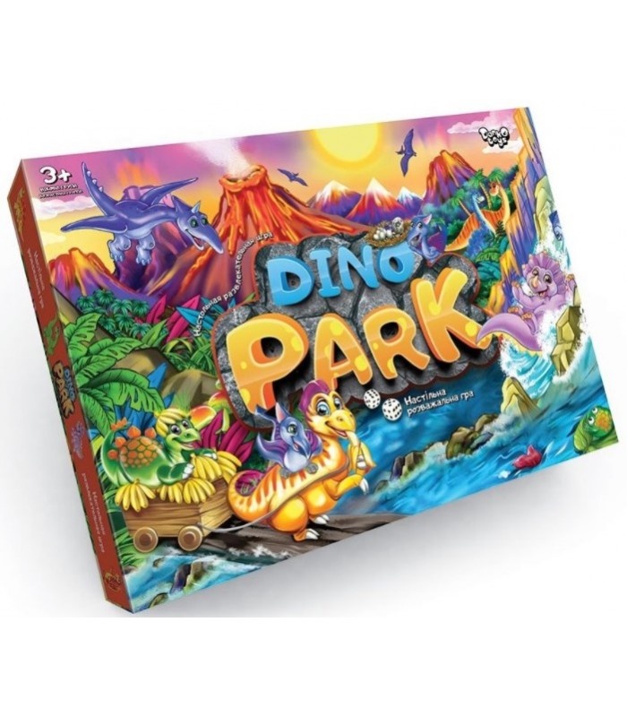 Настольная игра-ходилка Dino Park, DT G95, для детей от 3 лет, Пакунок малюка