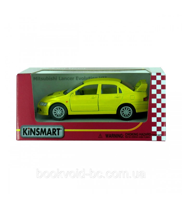 Машинка Mitsubishi Lancer Evolution VII металлическая инерционная, КТ5052W