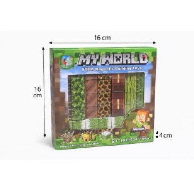 Магнитный конструктор 3604, майнкрафт, ресурсный пак, пакунок малюка