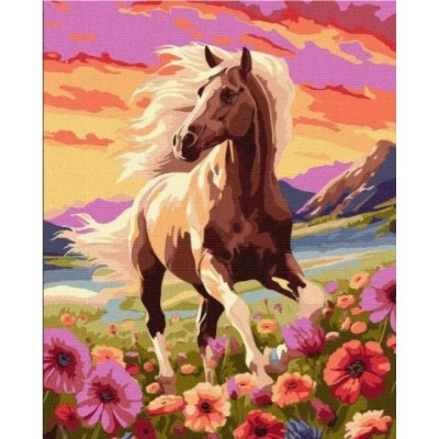 Набор для росписи номеров. "Утонченная лошадь" 40х50см Код: KHO6584, пакунок малюка