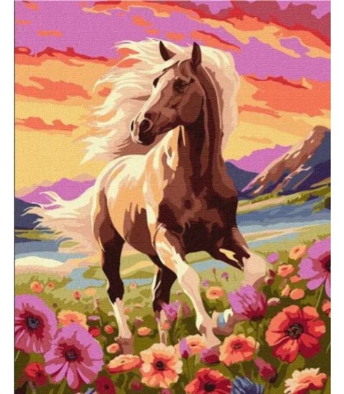 Набор для росписи номеров. "Утонченная лошадь" 40х50см Код: KHO6584, пакунок малюка