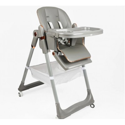 Стульчик для кормления Toti 23069, мягкий чехол PU, 4 колеса, съемный столик, корзинка, в коробке, пакунок малюка