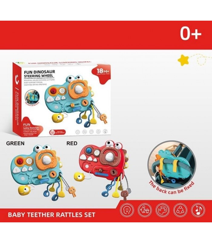 Бизиборд YD 750-30,  2 цвета, пискавка, трещотка, пальчиковые игры, резиновые прорезыватели, пакунок малюка