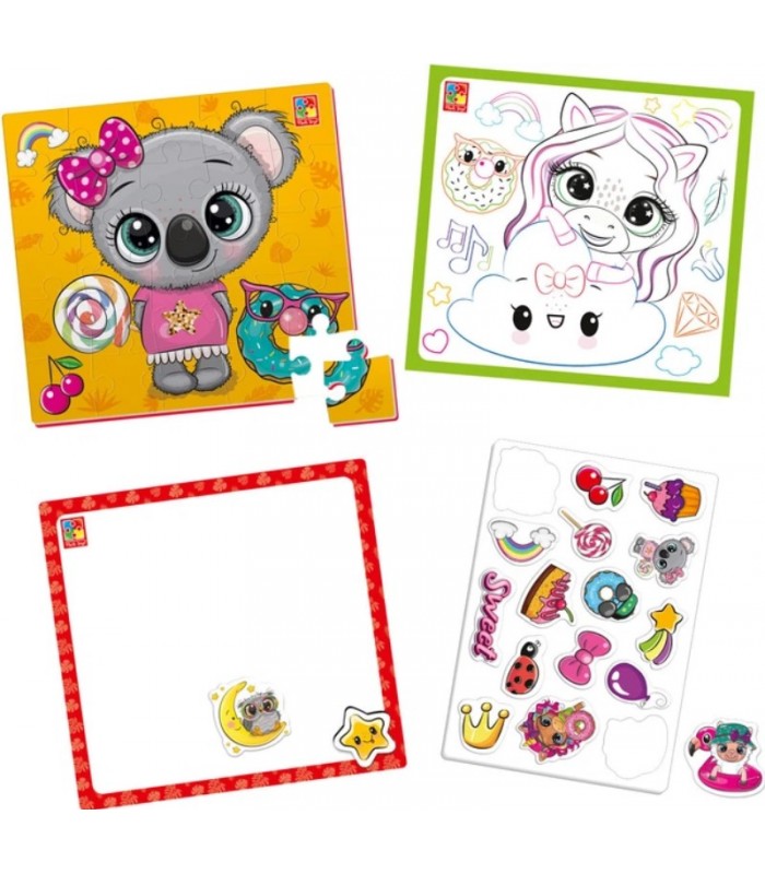 Набор для творчества Vladi toys 4 в 1 Пушистики и сладости (VT4210-17), пакунок малюка