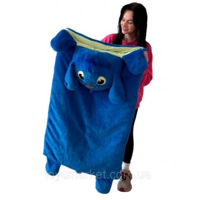 Мягкий детский спальник трансформер 00296-44, спальный мешок 3 в 1, Стич, 150 см, пакунок малюка