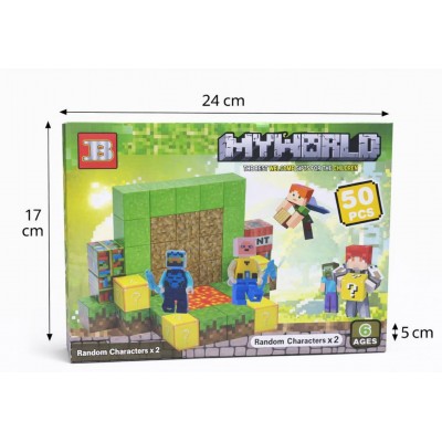 Магнитный конструктор Minecraft модель 3801 на 50 деталей, пакунок малюка