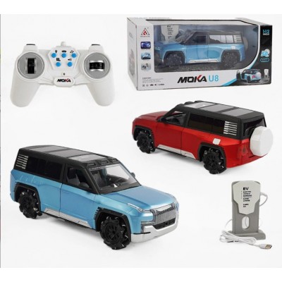 Машина на радиоуправлении 2155, 2 цвета, свет, звук, открывающаяся дверь, автоматическая парковка, 1:12, вращение на 360°, пульт 2.4 GHz